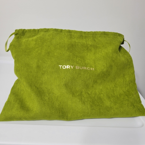 Tory Burch Fleming Denim Print Suede Small Convertible Shoulder Bag - Picture 15 of 15